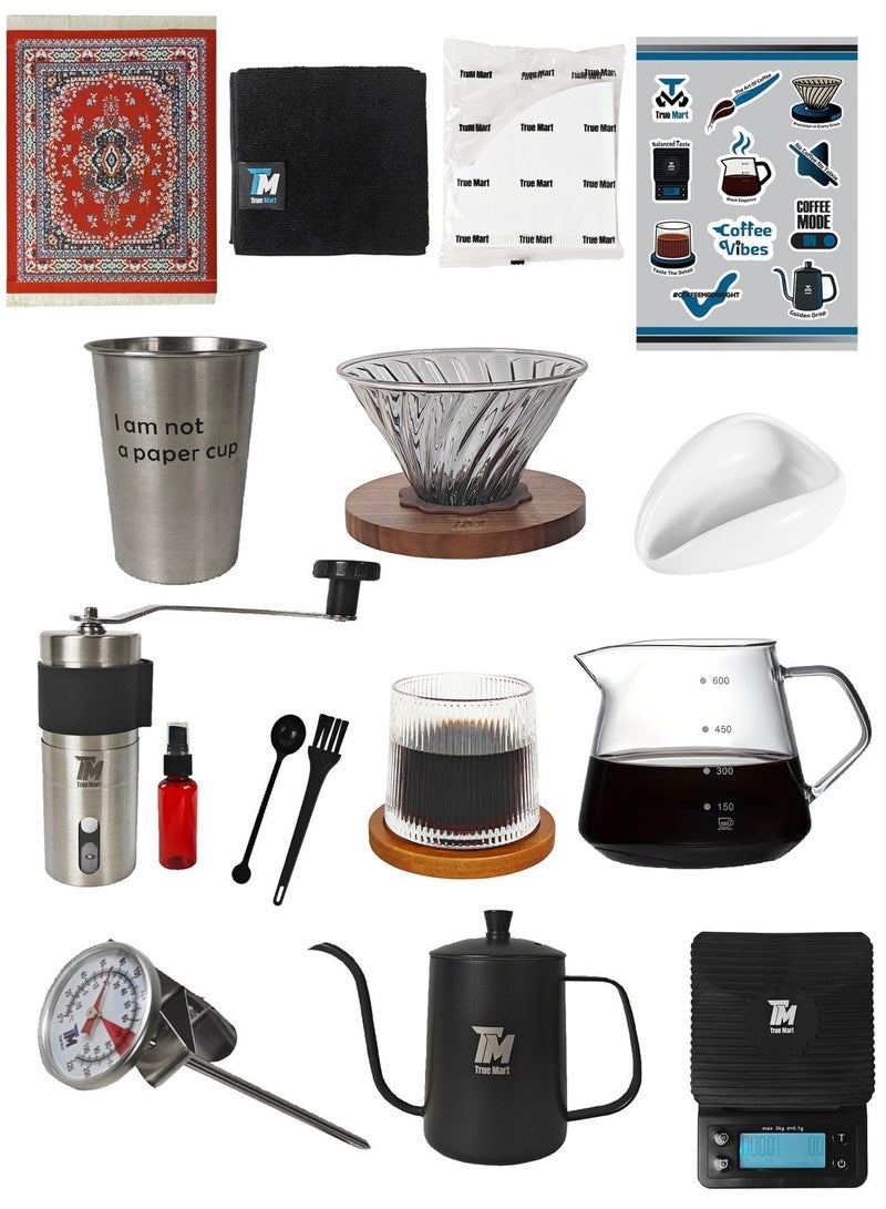 TrueMart V60 Coffee Drip Set - 16-Pieces Kit with Tool Case - Image 2